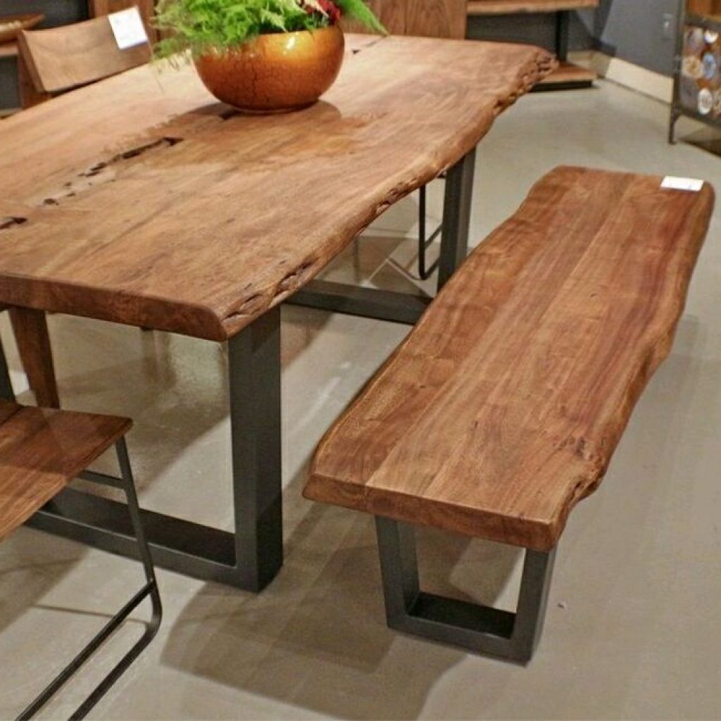 стол обеденный из слэба дерева